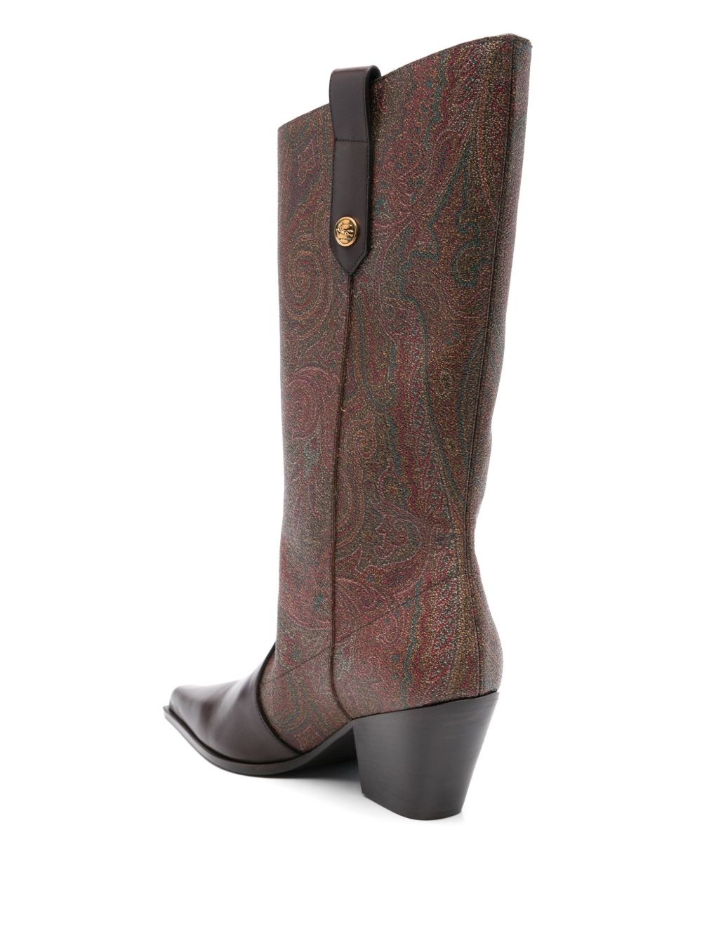 60mm paisley-jacquard leather shoes - 3