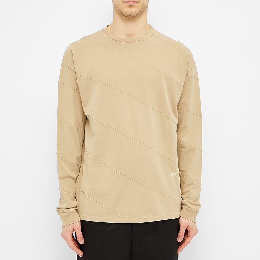 JW Anderson Long Sleeve Diagonal Panel Tee - 3