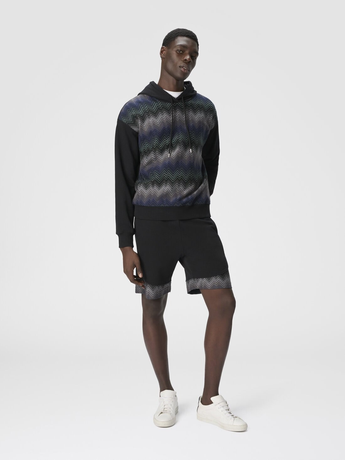 Fleece Shorts with Zigzag Insert - 4