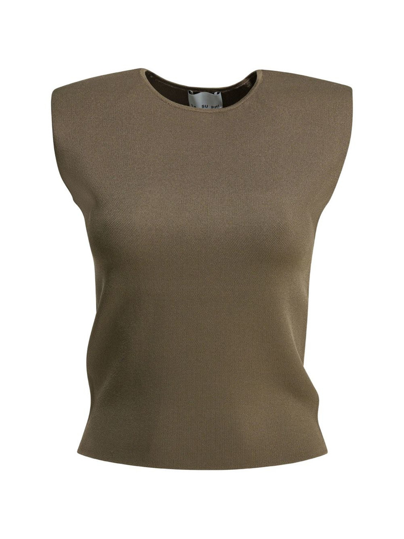 shoulder-padded top 1