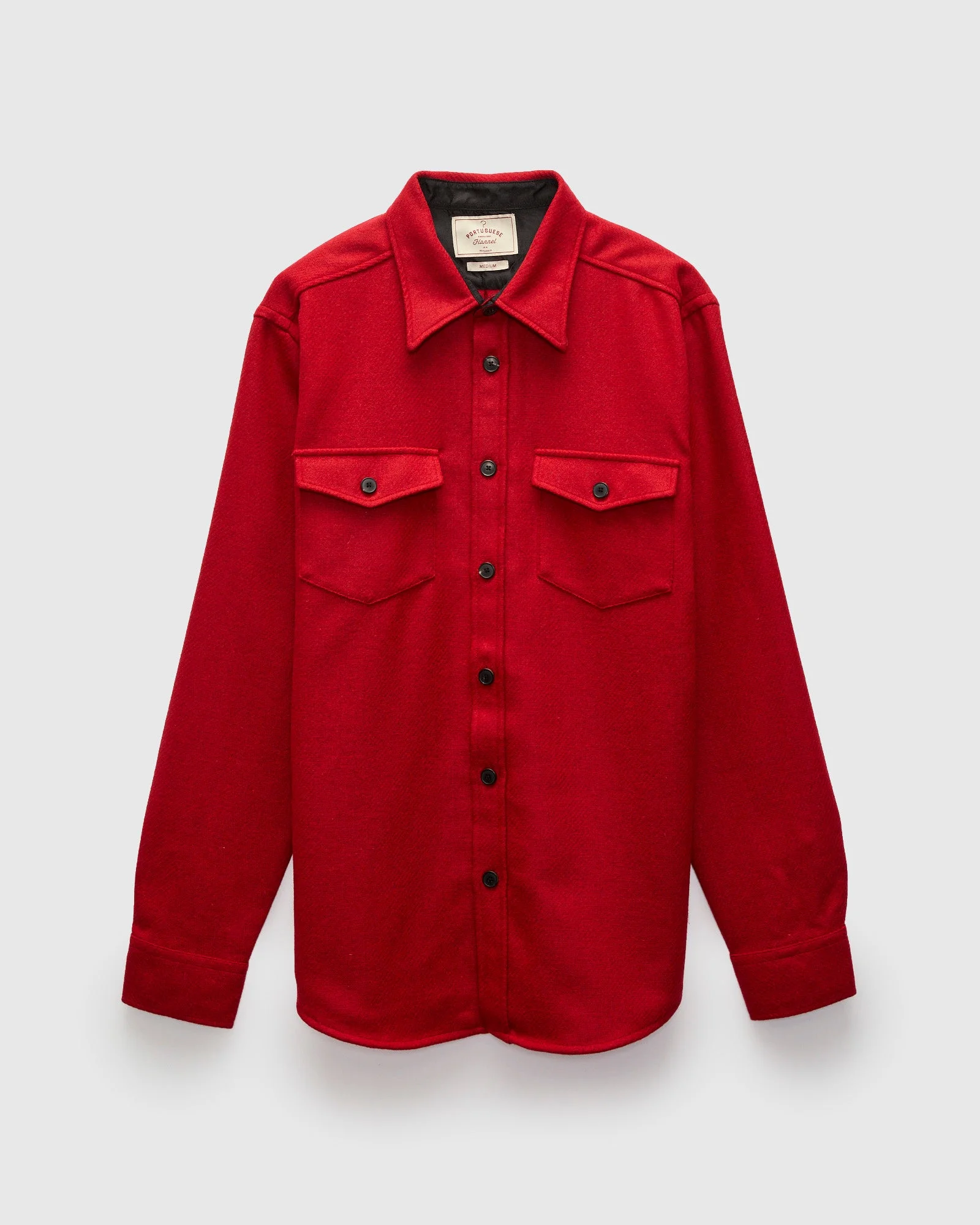 Wool Overshirt in Red - 1