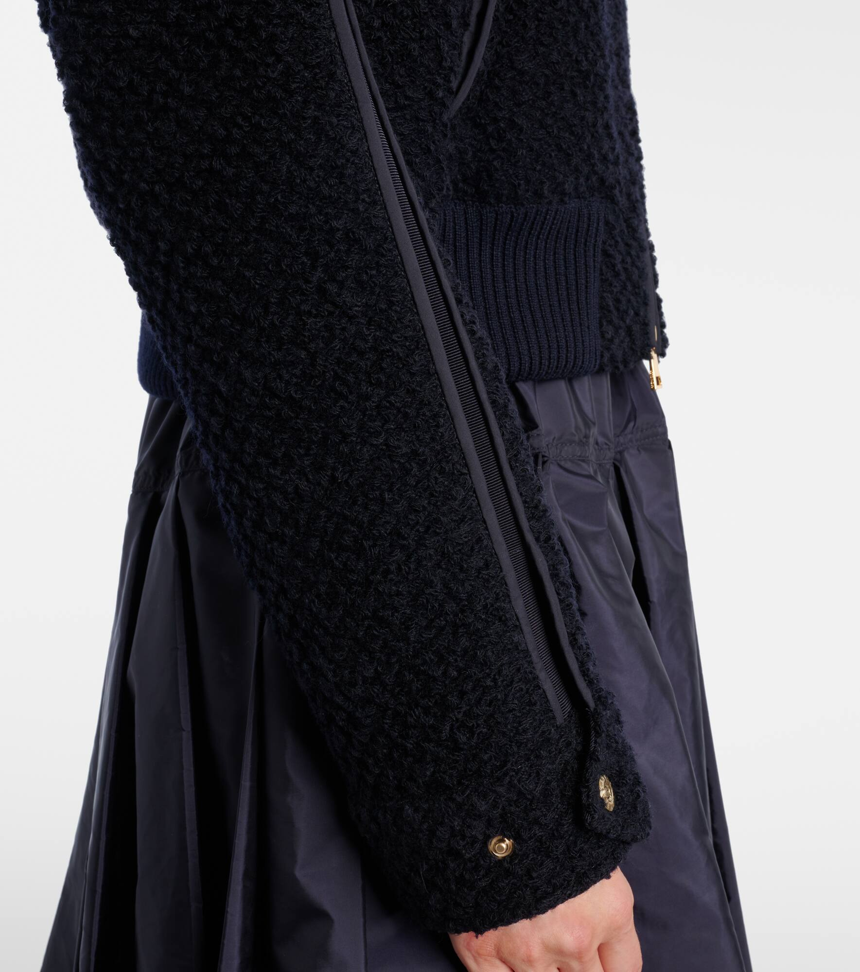 Hooded virgin wool down jacket - 5