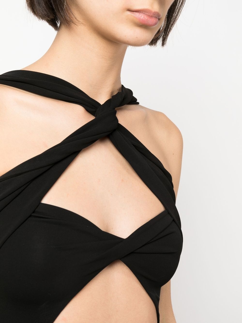 twisted cut-out bodysuit - 10