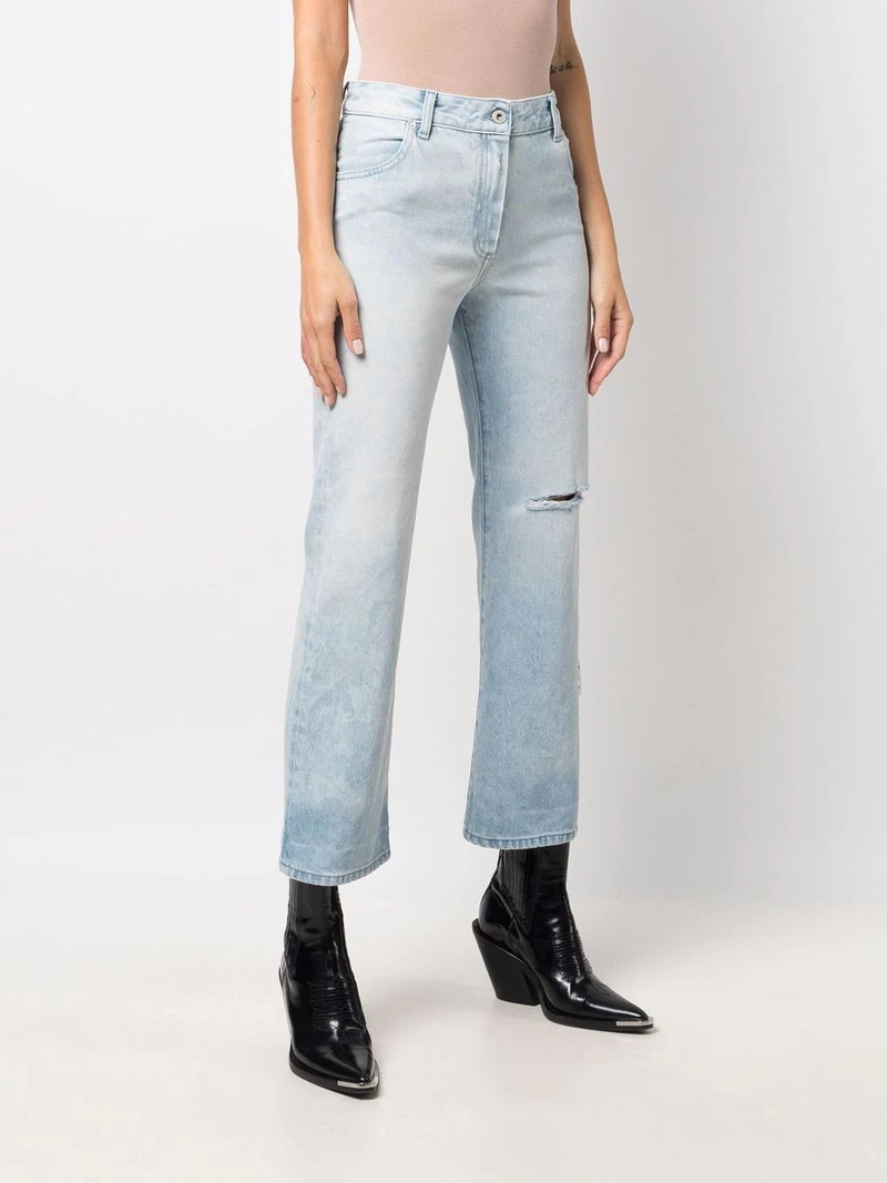 high-rise distressed straight-leg jeans 3