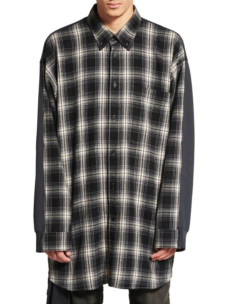 Men's Hybrid Overshirt - Black Grey 3