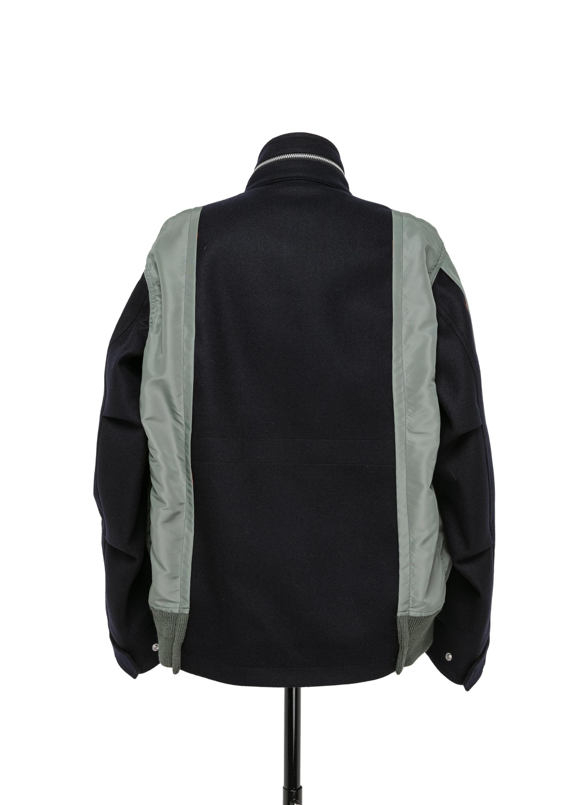 Wool Melton x Nylon Twill Blouson - 3