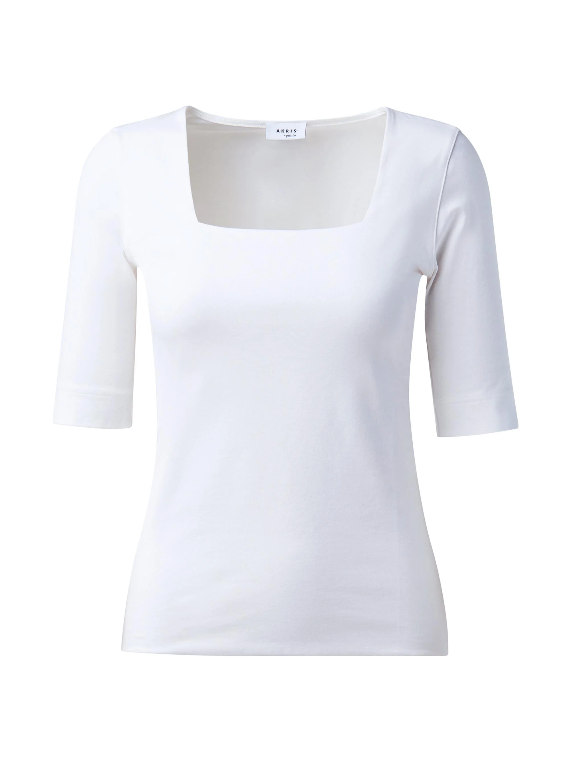 Women's Elements Jersey Square Neck Top - Off White - 1