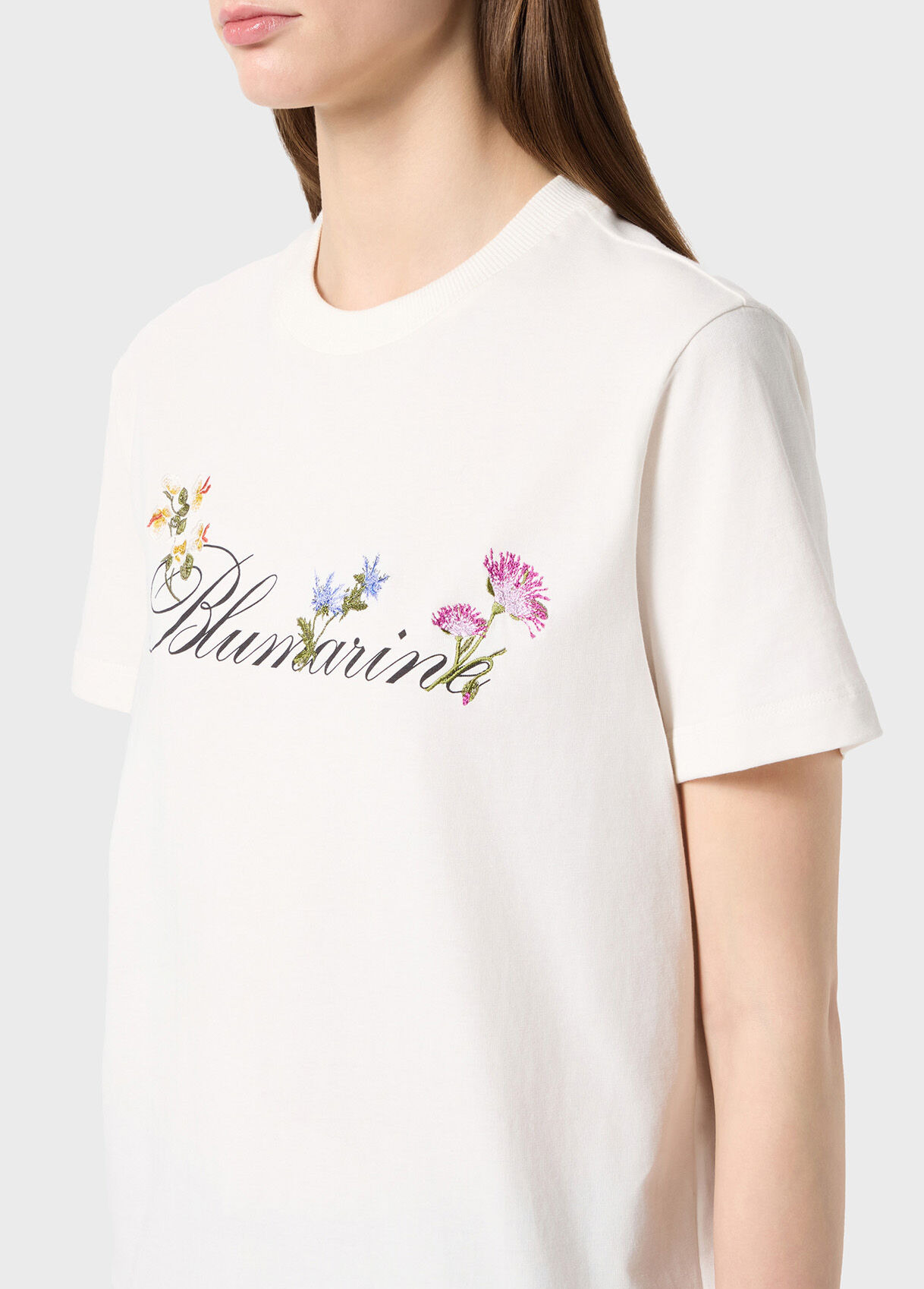 T-SHIRT WITH EMBROIDERY AND LOGO PRINT - 4