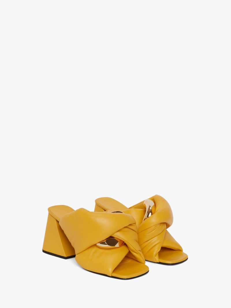 CHAIN TWIST LEATHER MULES 3