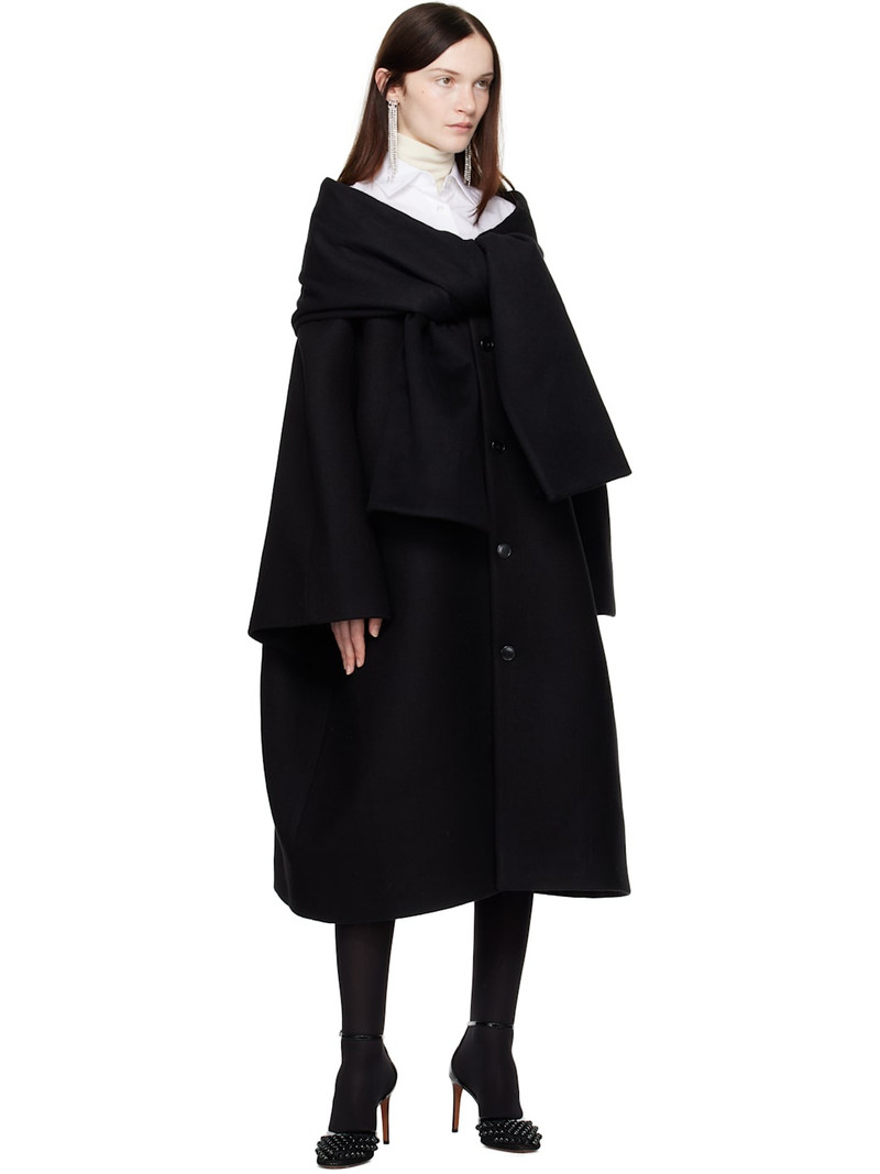 MARIE ADAM-LEENAERDT Black Scarf Coat outlook