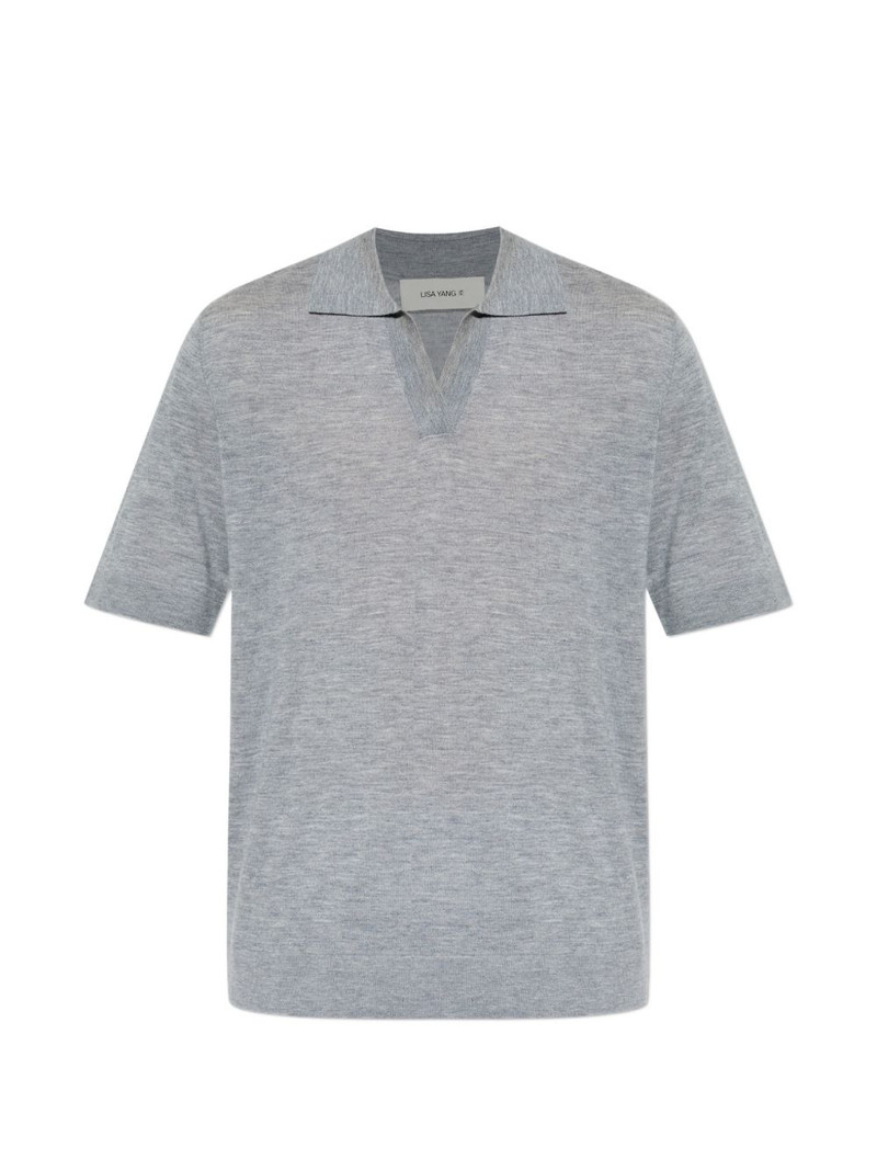 V-neck polo-collar T-shirt 1