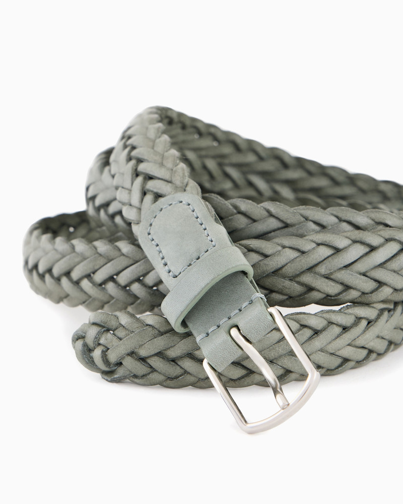 GIORGIO ARMANI Woven leather belt outlook