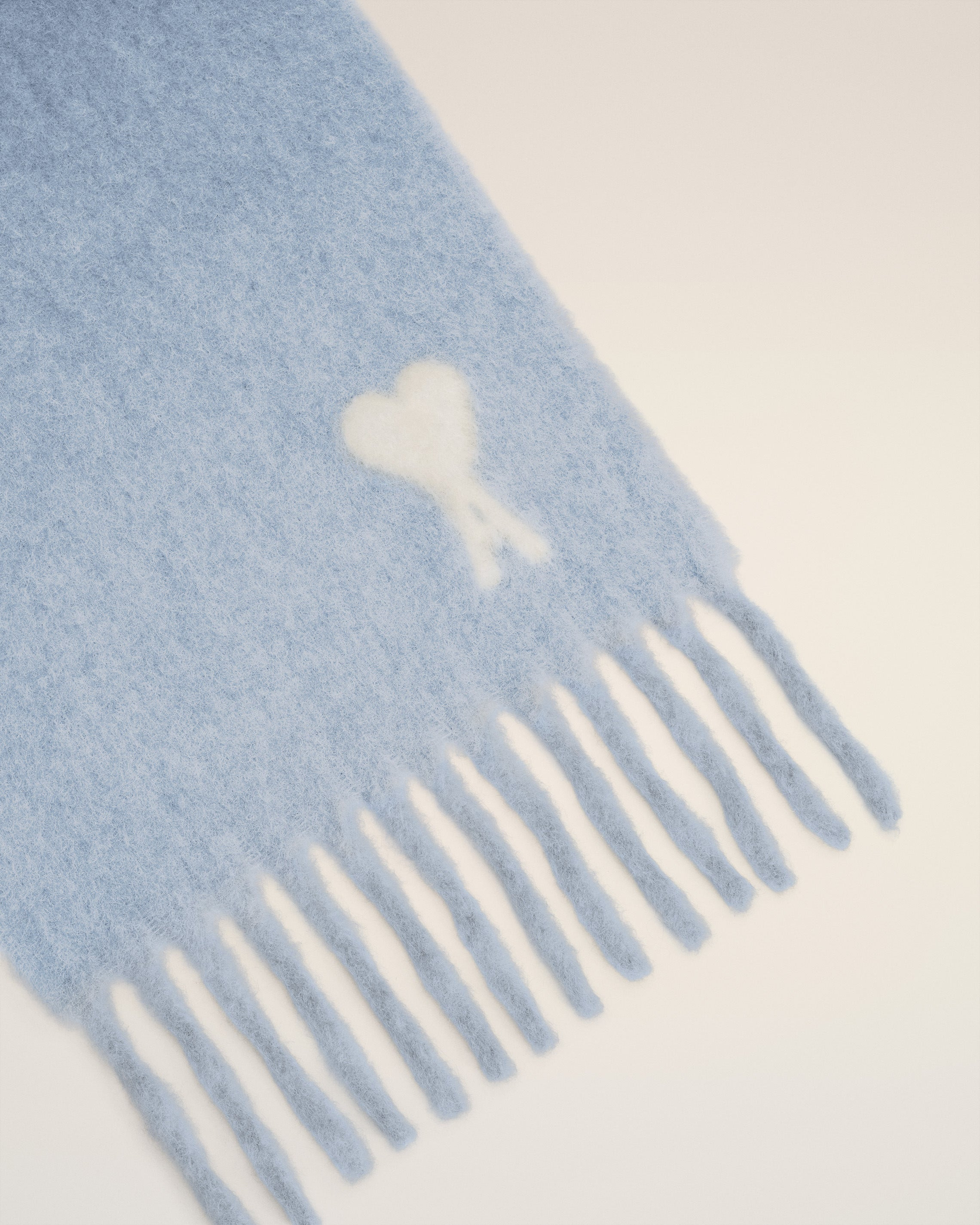 BLUE ALPACA OFF WHITE AMI DE COEUR SCARF - 3