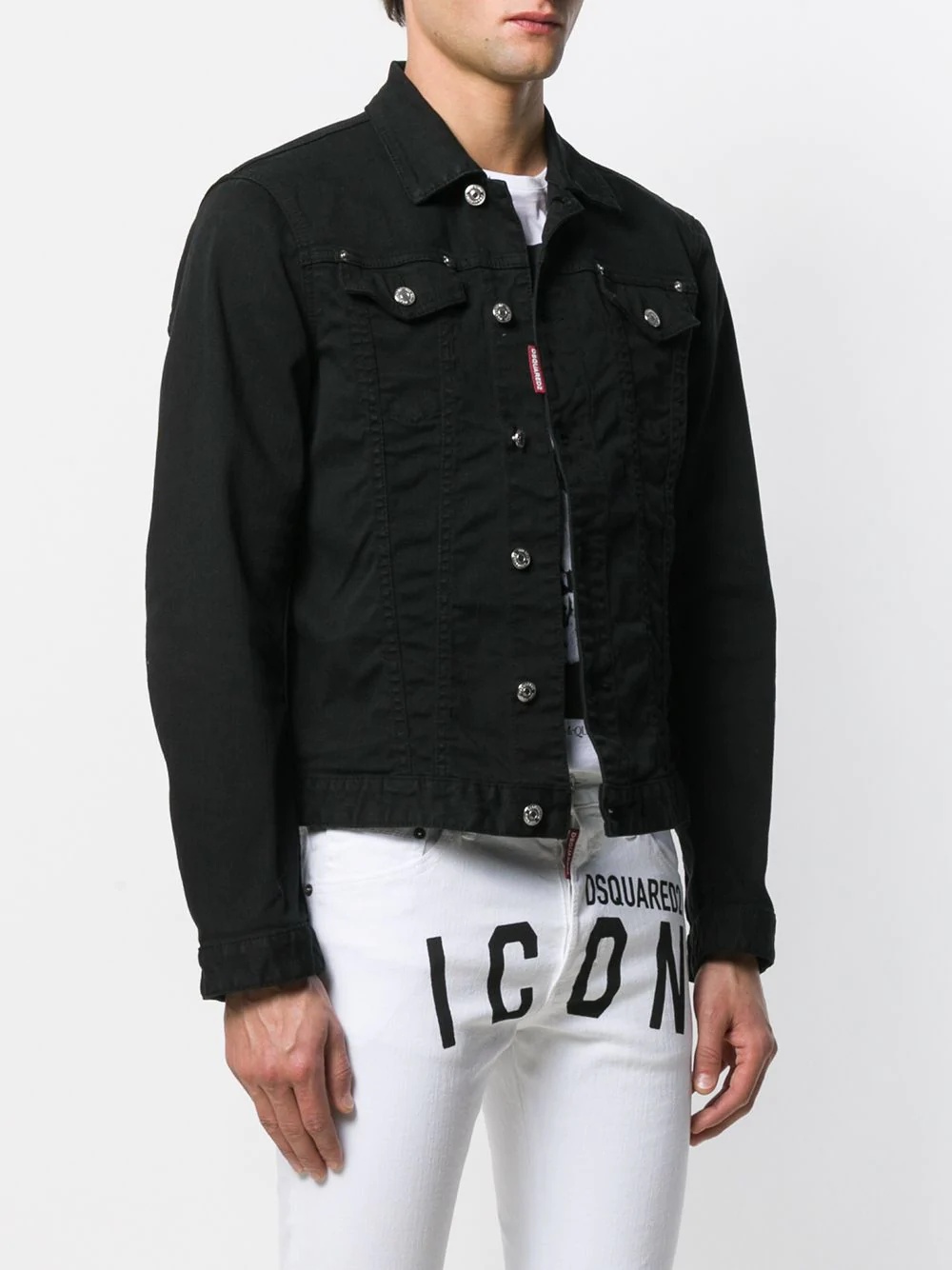 ICON logo denim jacket - 4