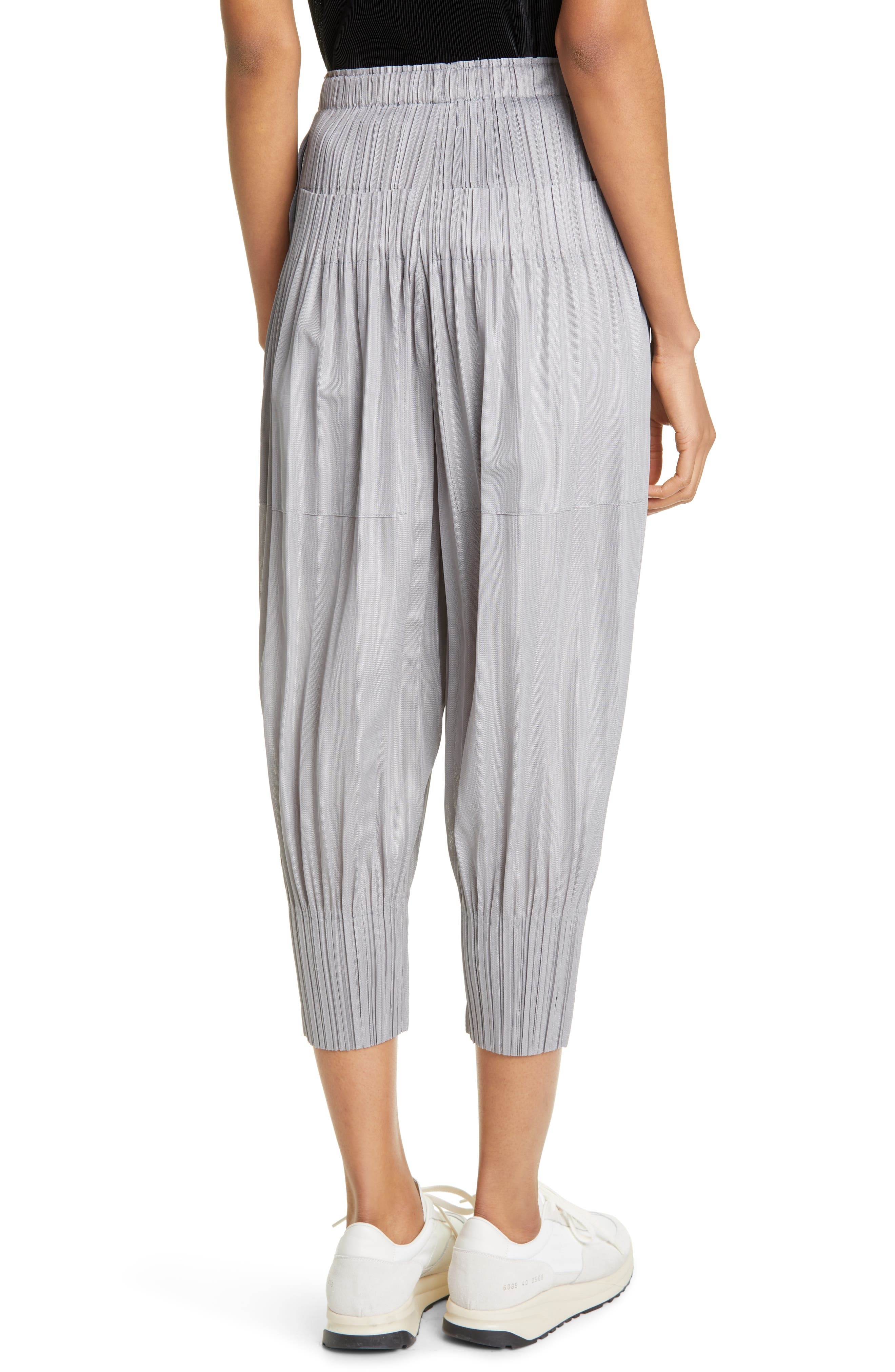 Pleats Please Issey Miyake Fluffy Basics Pants in Cool Grey at Nordstrom - 2
