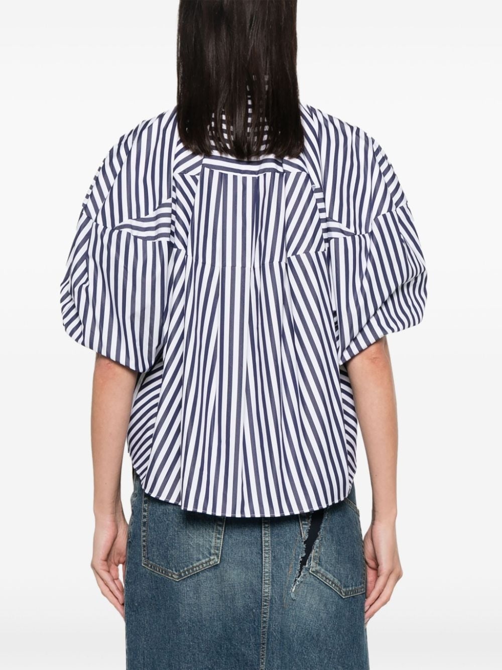 striped poplin shirt - 4