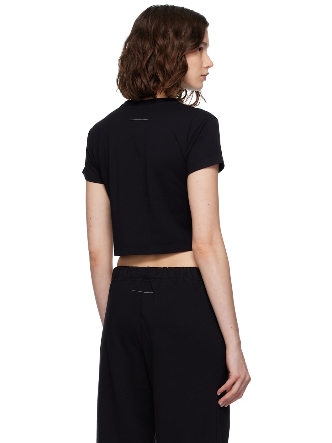 Black Cropped T-shirt - 3