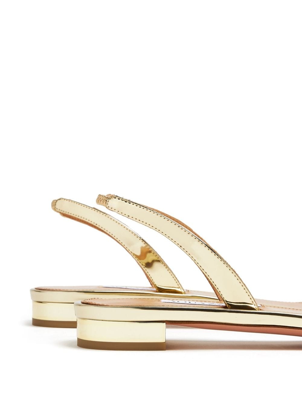 metallic leather sandals - 3