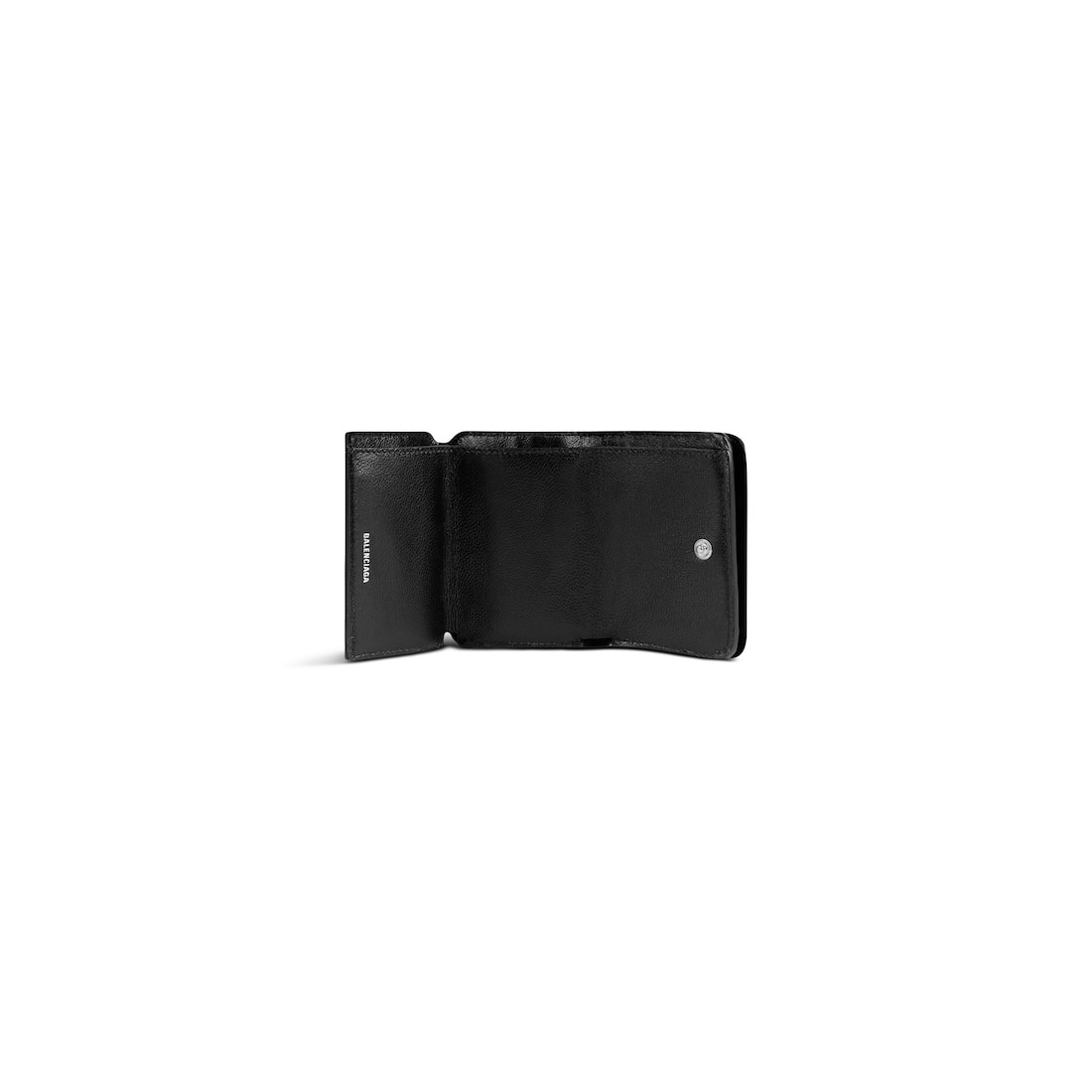 Cash Mini Wallet Crocodile Embossed in Black/white - 3