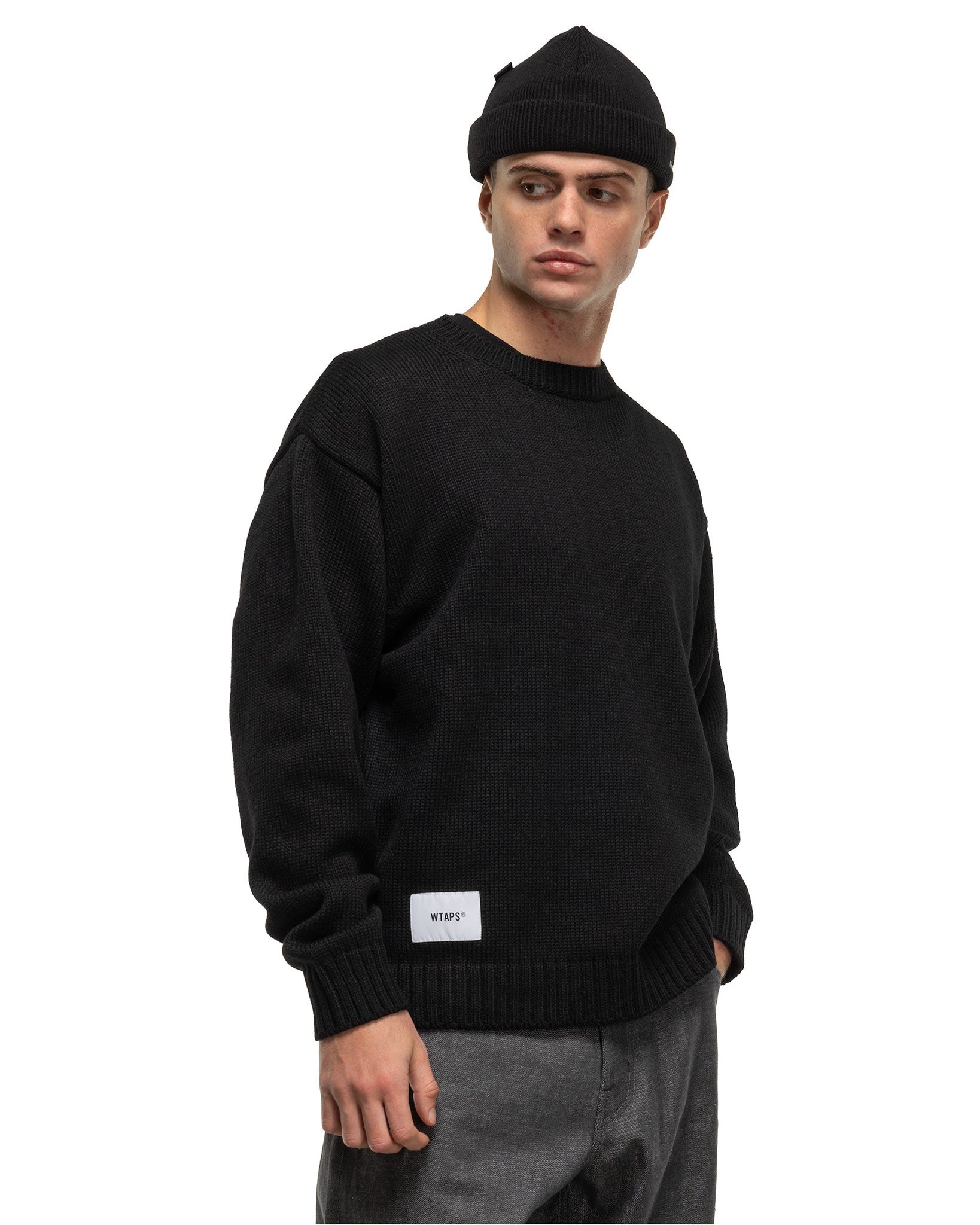 WTAPS SIGN / Sweater / POLY. Black | REVERSIBLE