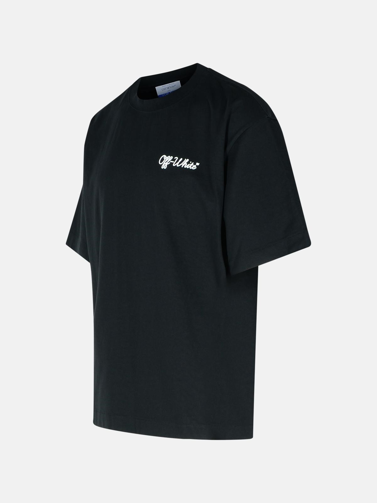 'SCRIPT SKATE' BLACK COTTON T-SHIRT - 2