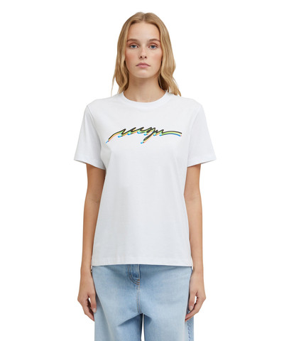 MSGM T-Shirt with neon logo outlook