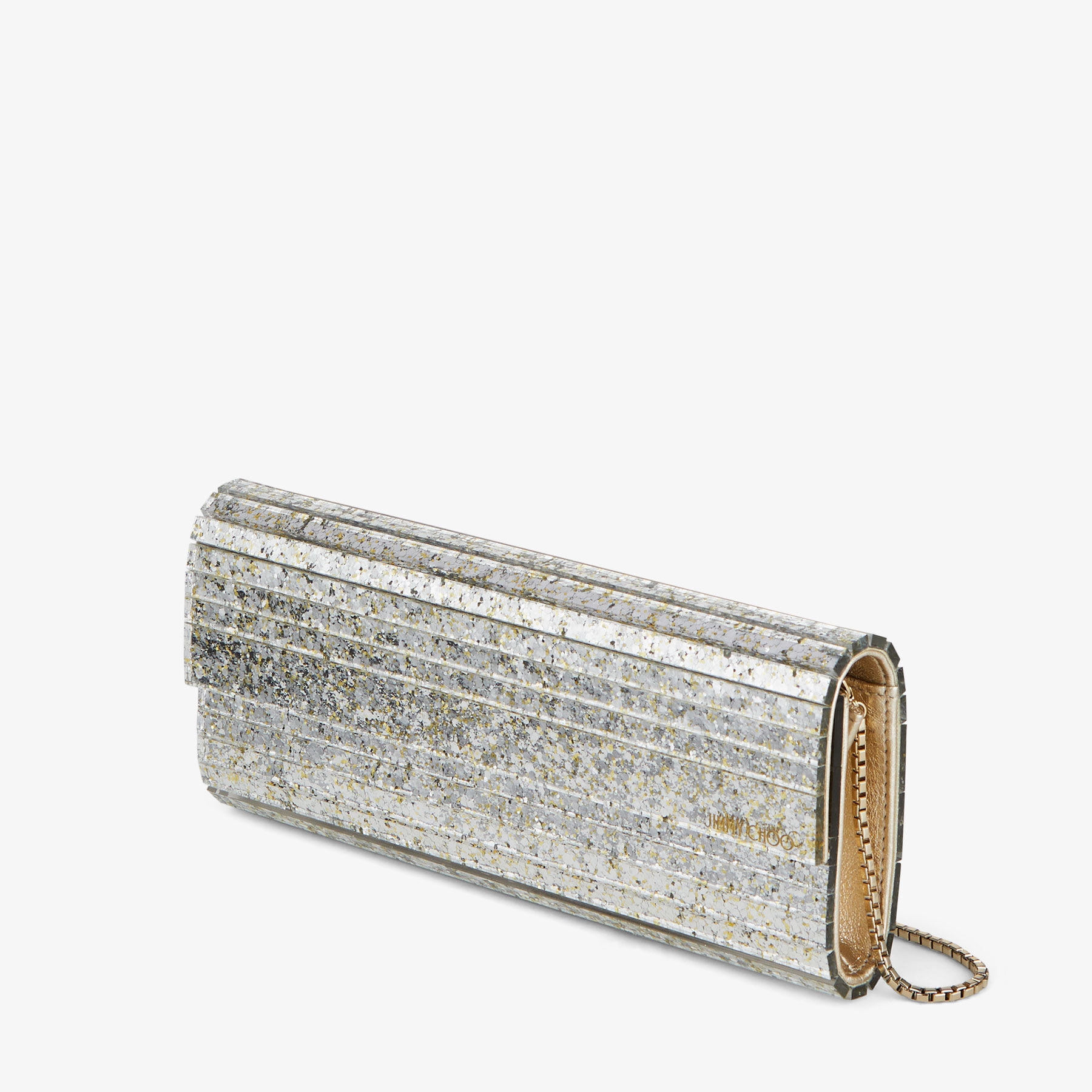 Sweetie
Champagne Coarse Glitter Acrylic Clutch Bag - 2