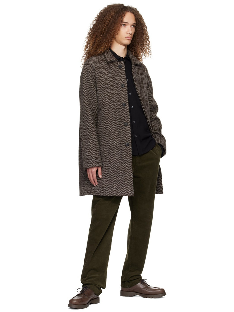 Sunspel Khaki Relaxed-Fit Trousers outlook
