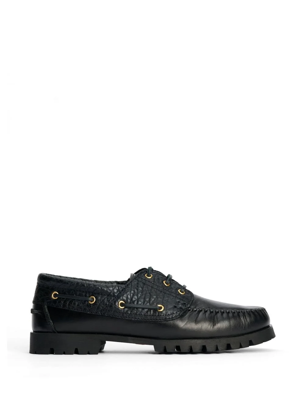 Aztec crocodile-effect boat shoes - 1