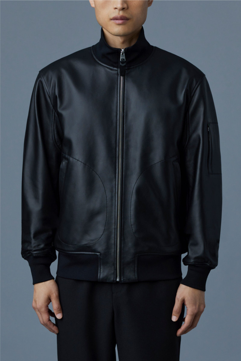 MACKAGE EASTON 2-in-1 lamb leather bomber jacket outlook