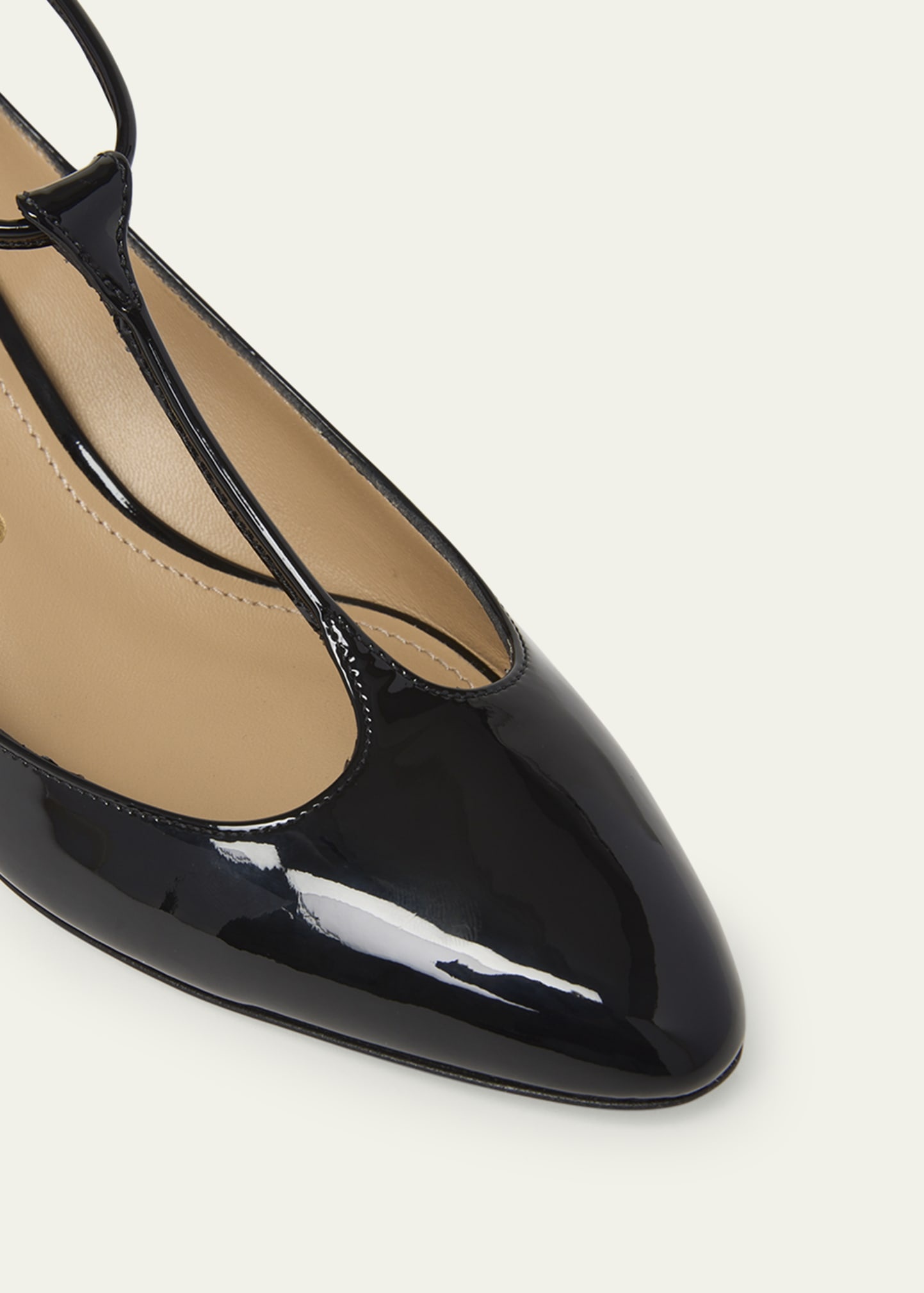 Tania Patent T-Strap Pumps - 4