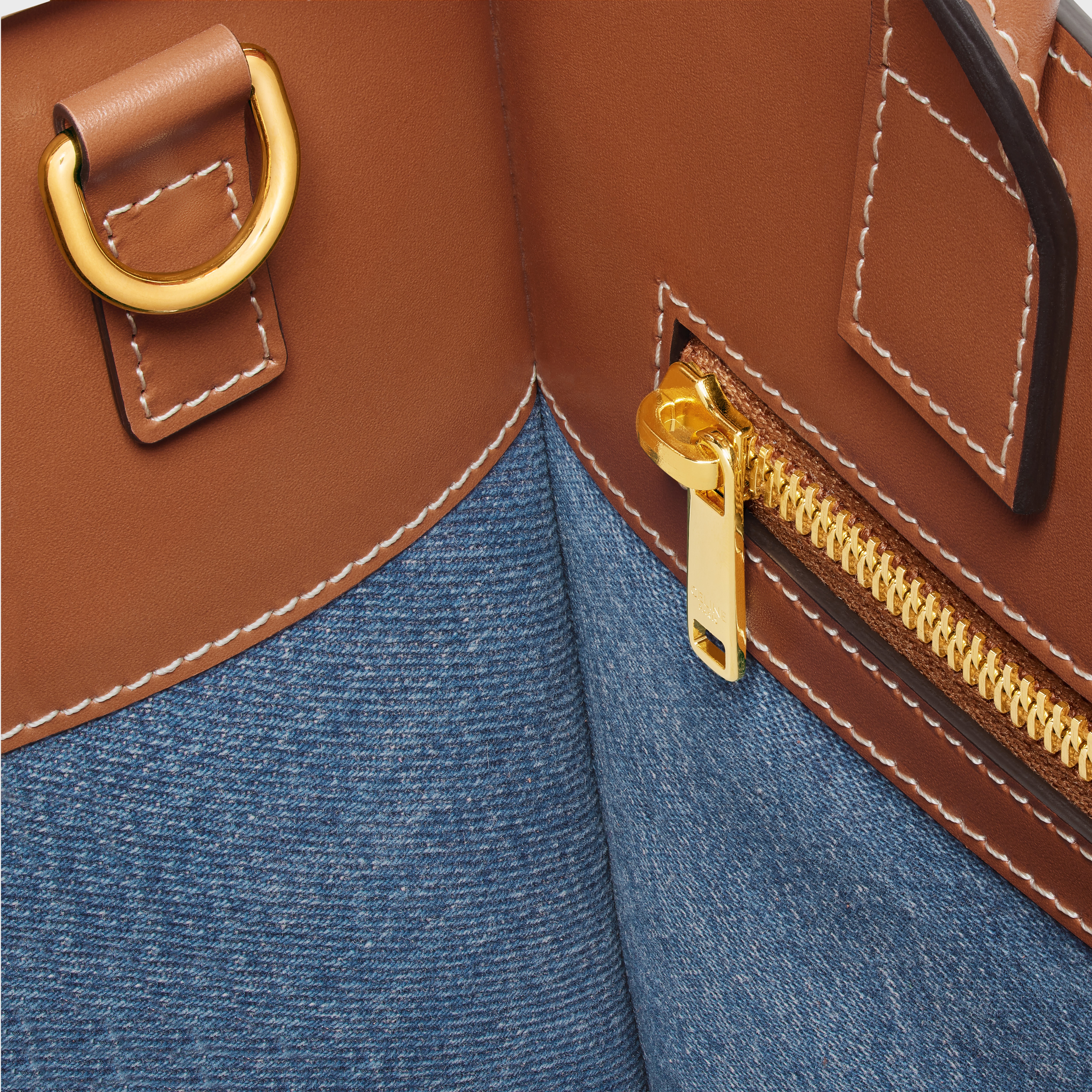 Small Vertical Cabas Celine in DENIM WITH CELINE ALL-OVER print - 4