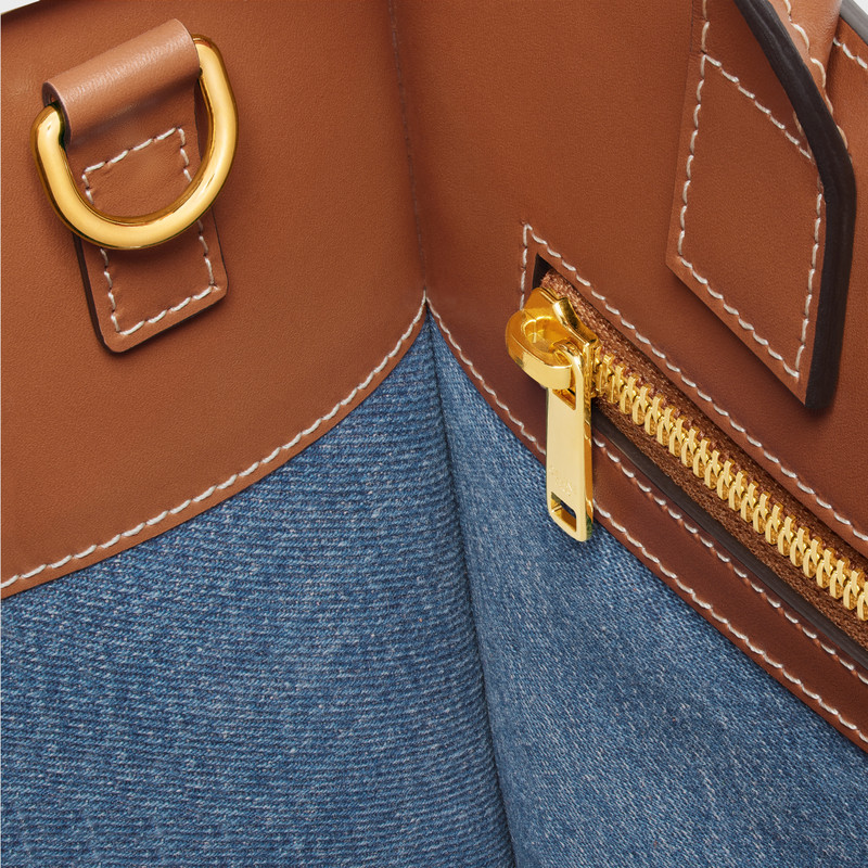 Small Vertical Cabas Celine in DENIM WITH CELINE ALL-OVER print 4