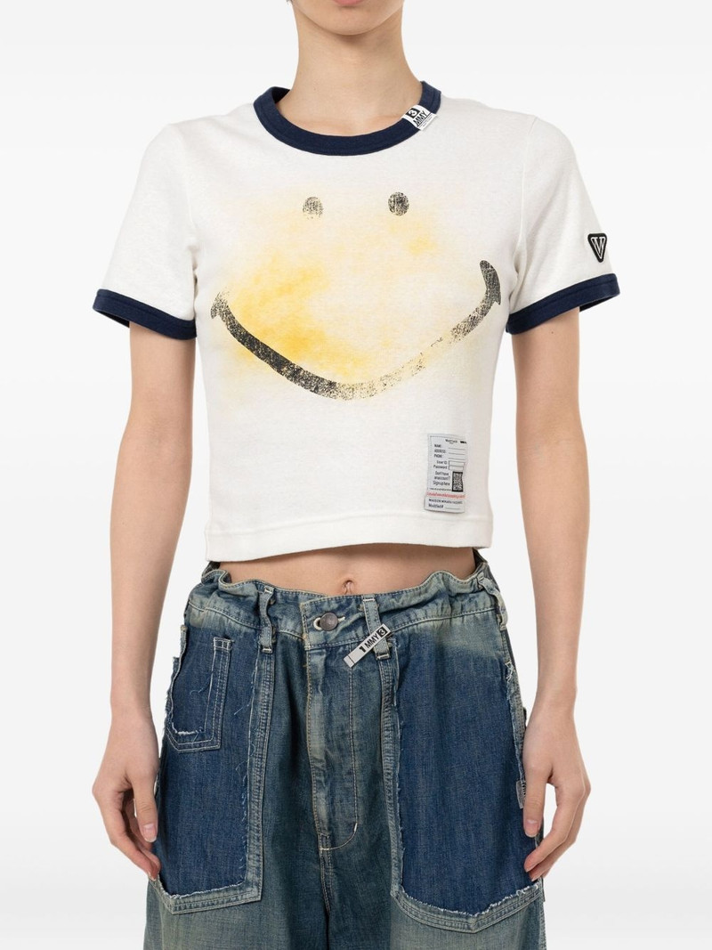 Maison MIHARAYASUHIRO smiley face-print T-shirt outlook
