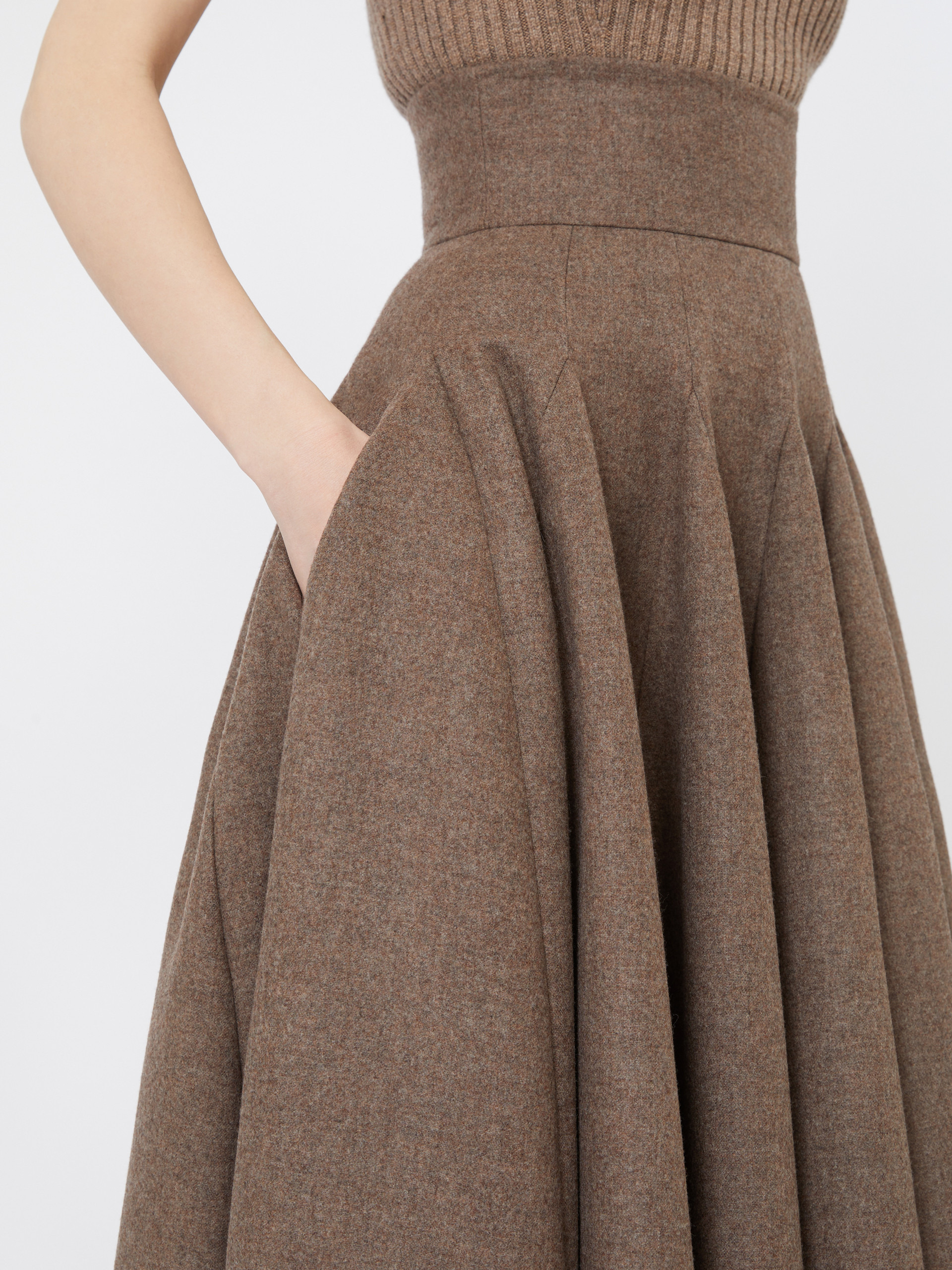 BELLICO1234 Wide wool felt skirt - 5