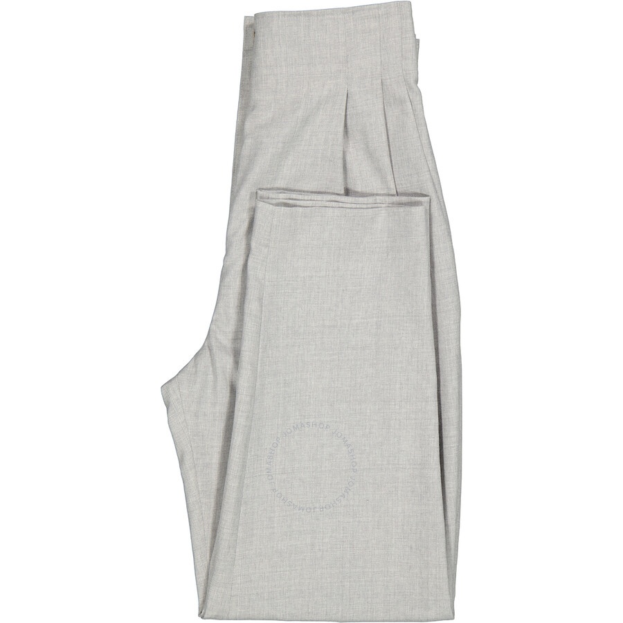 Burberry Ladies Heather Melange Cutout Detail Wool Tailored Trousers - 7