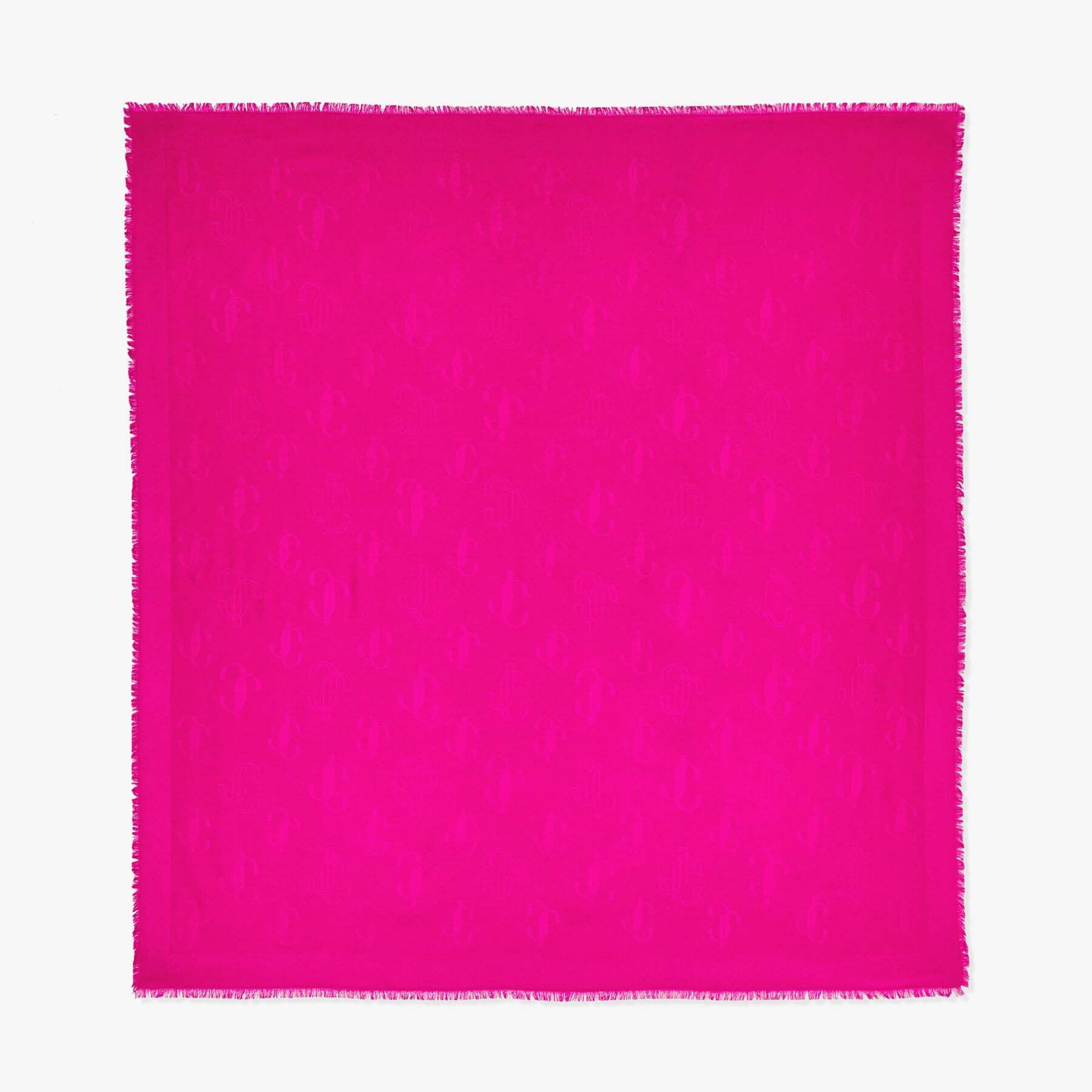 Emani
Fuchsia Silk and Wool Jacquard Shawl - 3