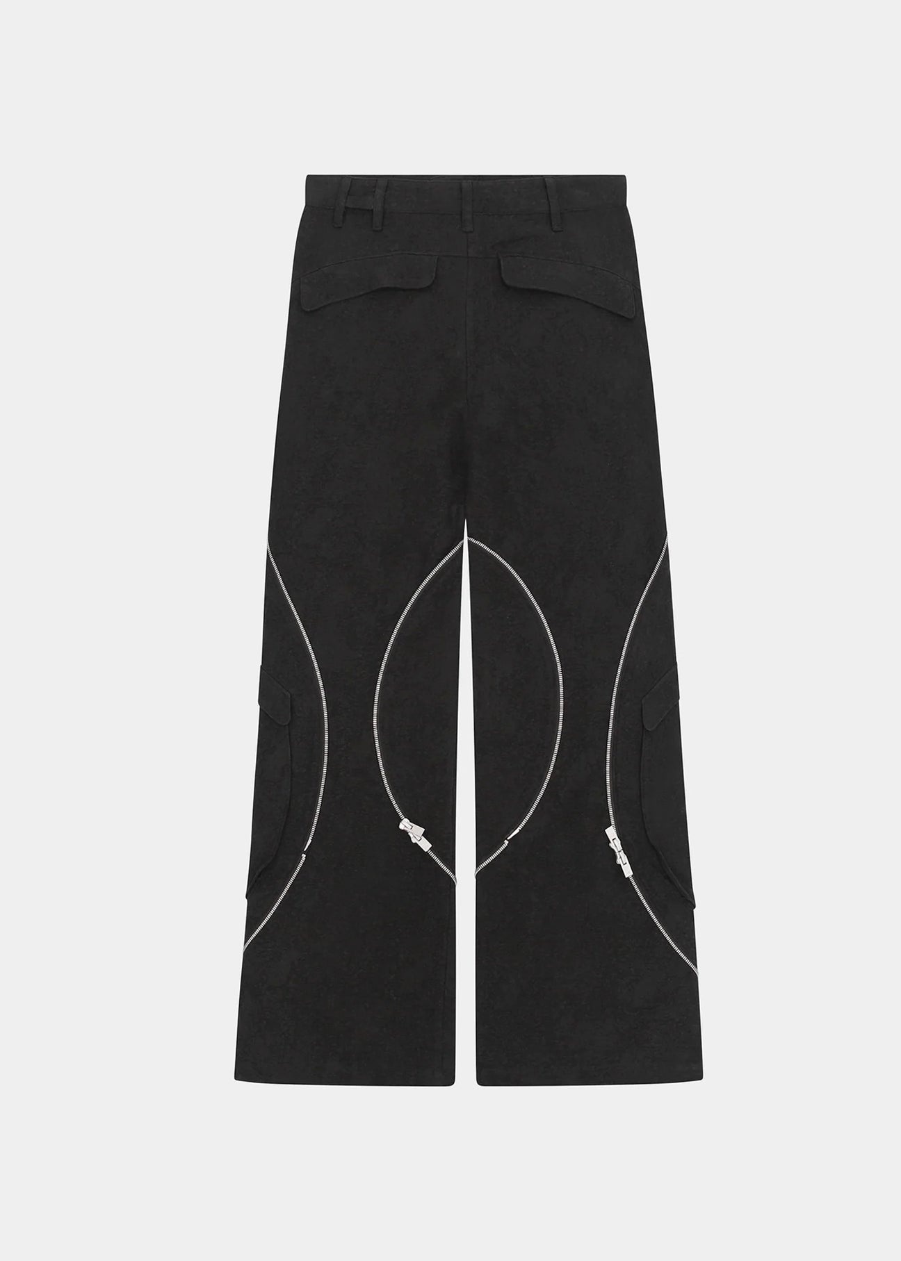 BLACK PUNCTURED CARGO TROUSER - 15