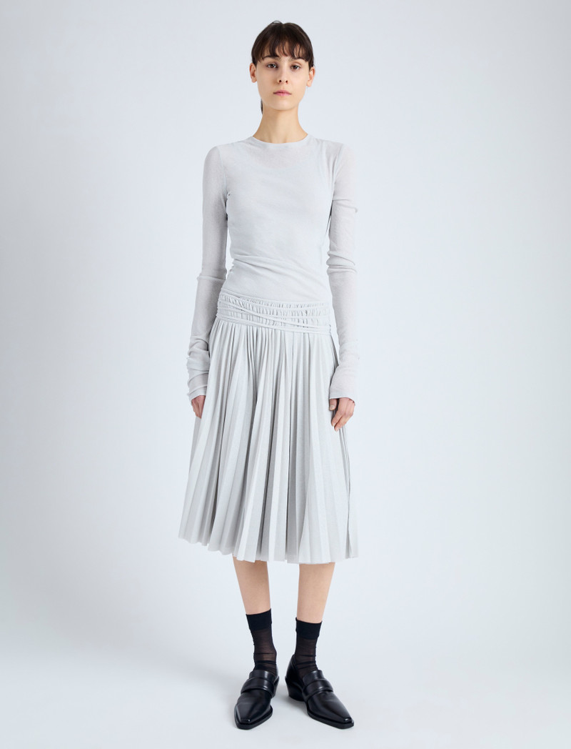 Proenza Schouler Roger Layered Top in Gauzy Jersey outlook