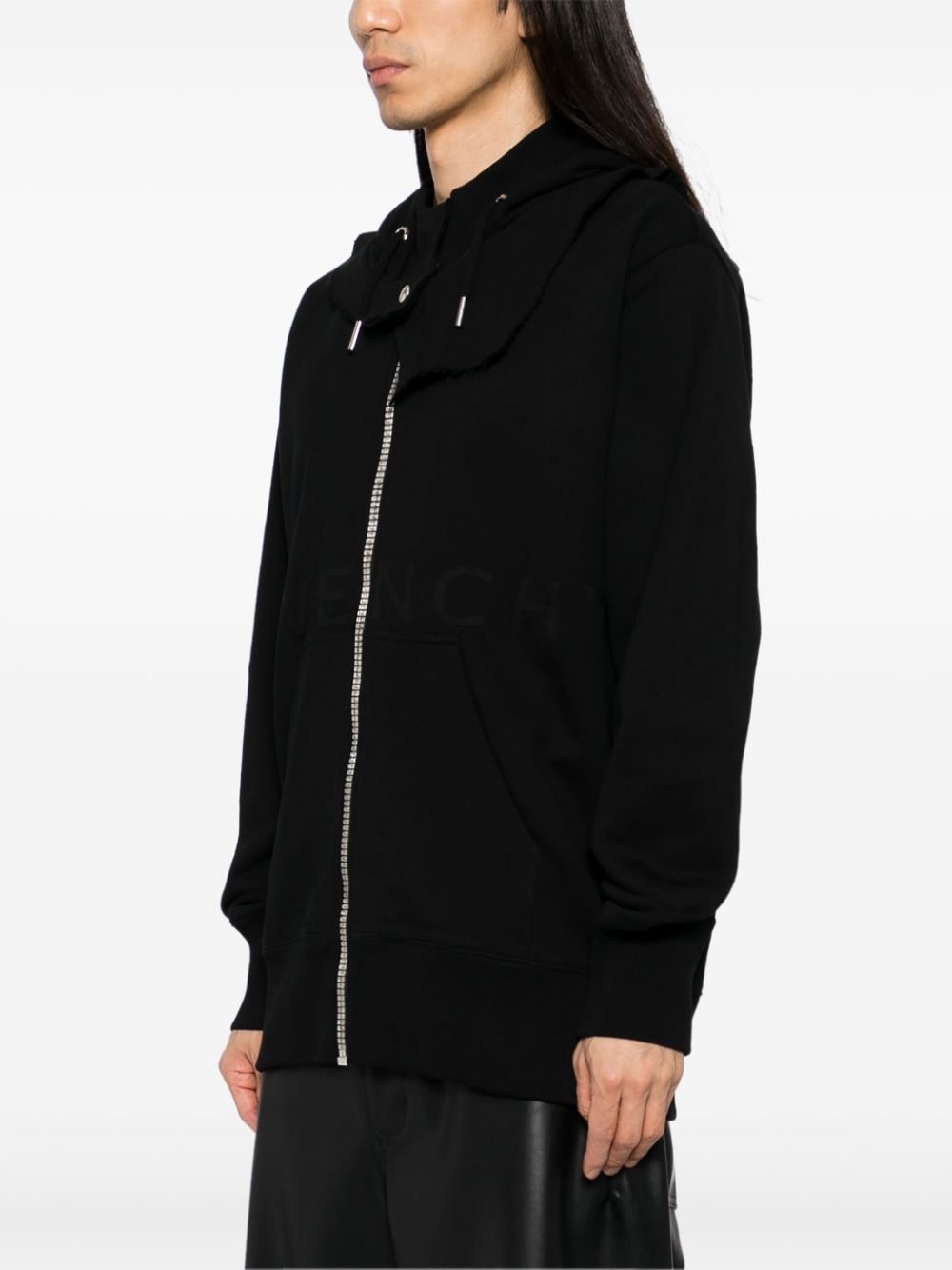 zip-detail hooded jacket - 3