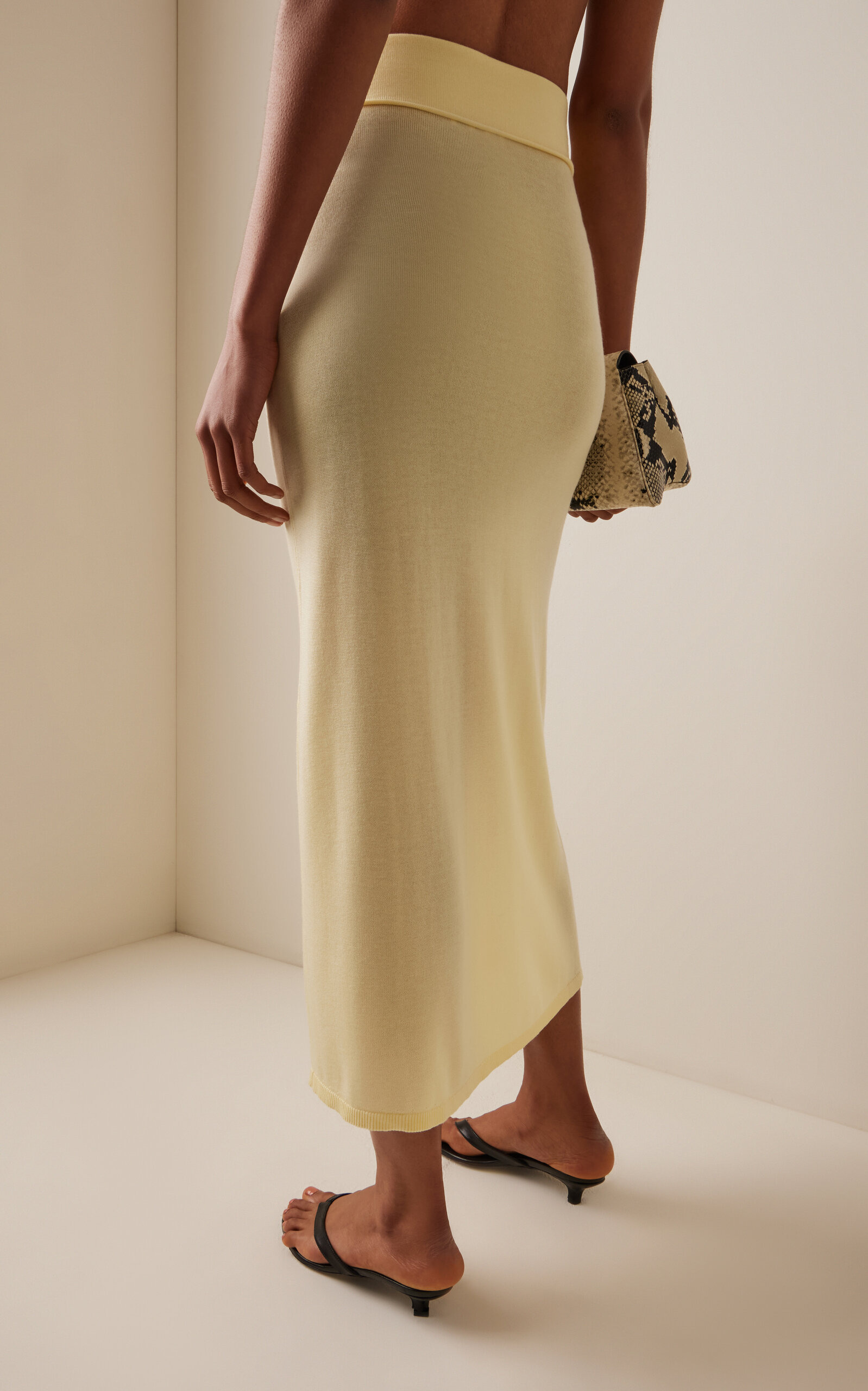Stretch-Cashmere Skirt yellow - 4