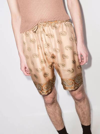 Nanushka paisley-print drawstring shorts outlook