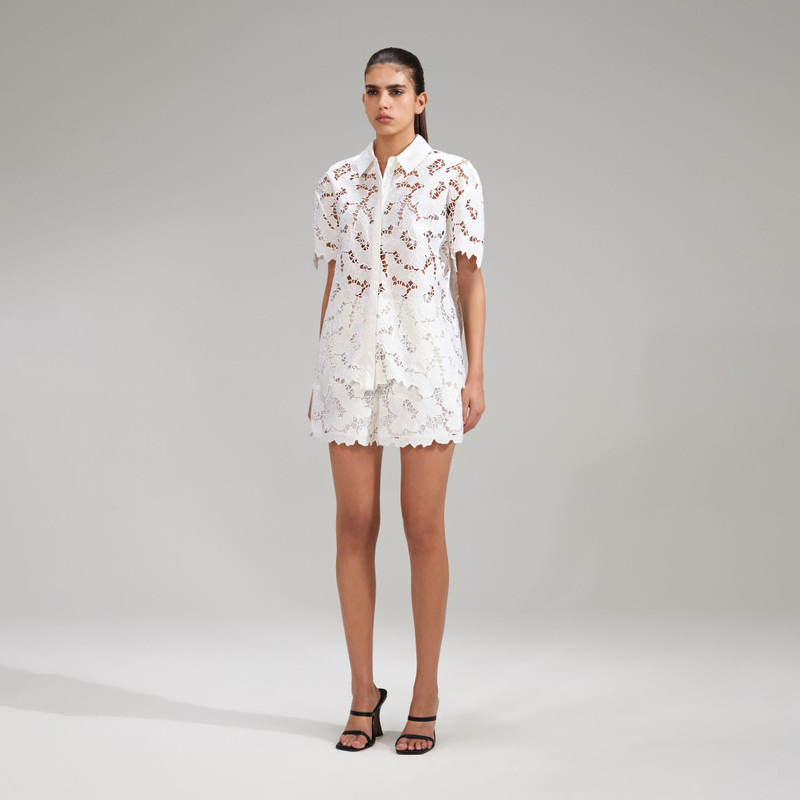 White Cotton Lace Long Top 2