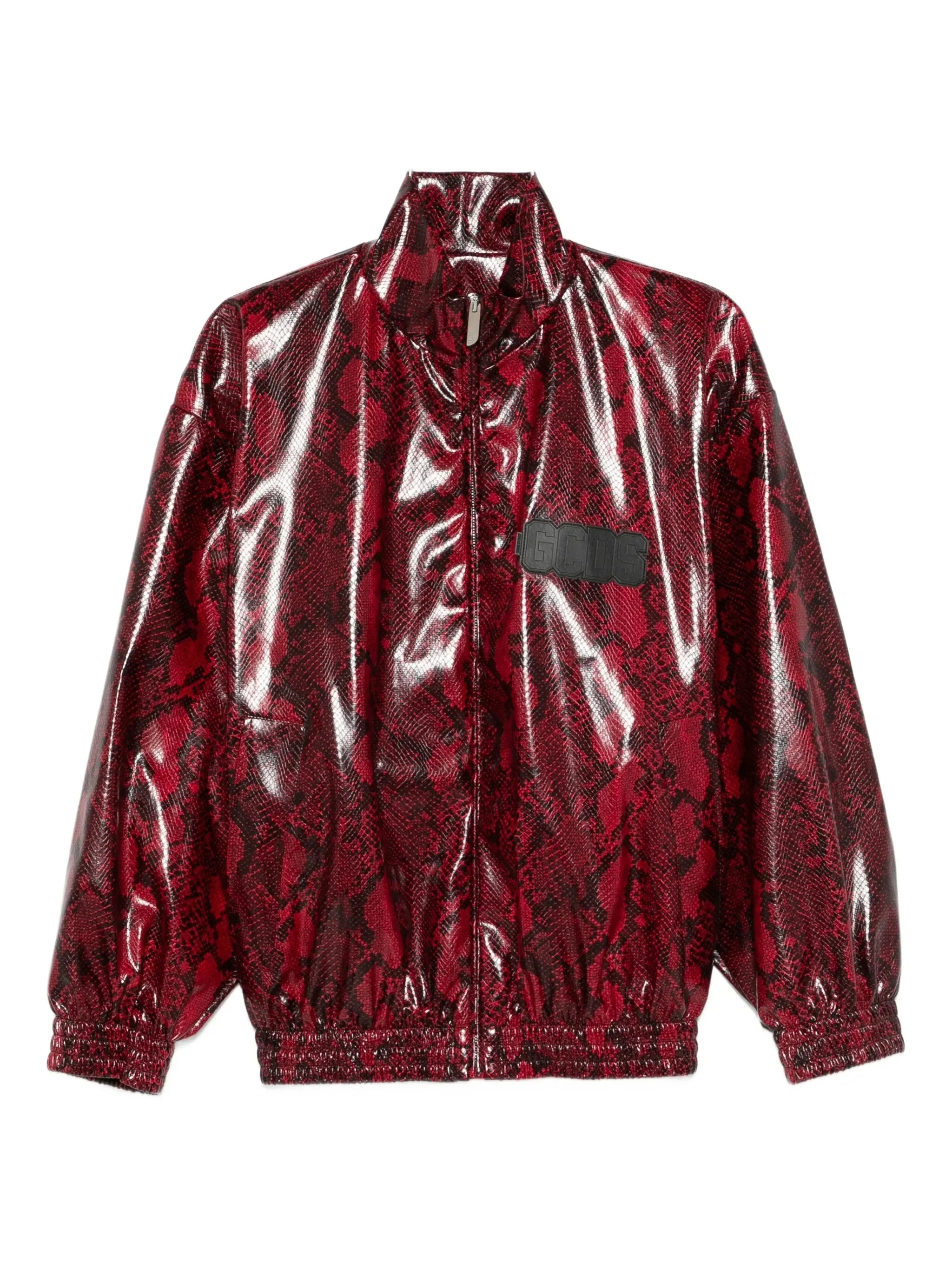 Gcds Snakeskin-effect Faux-leather Jacket - 1