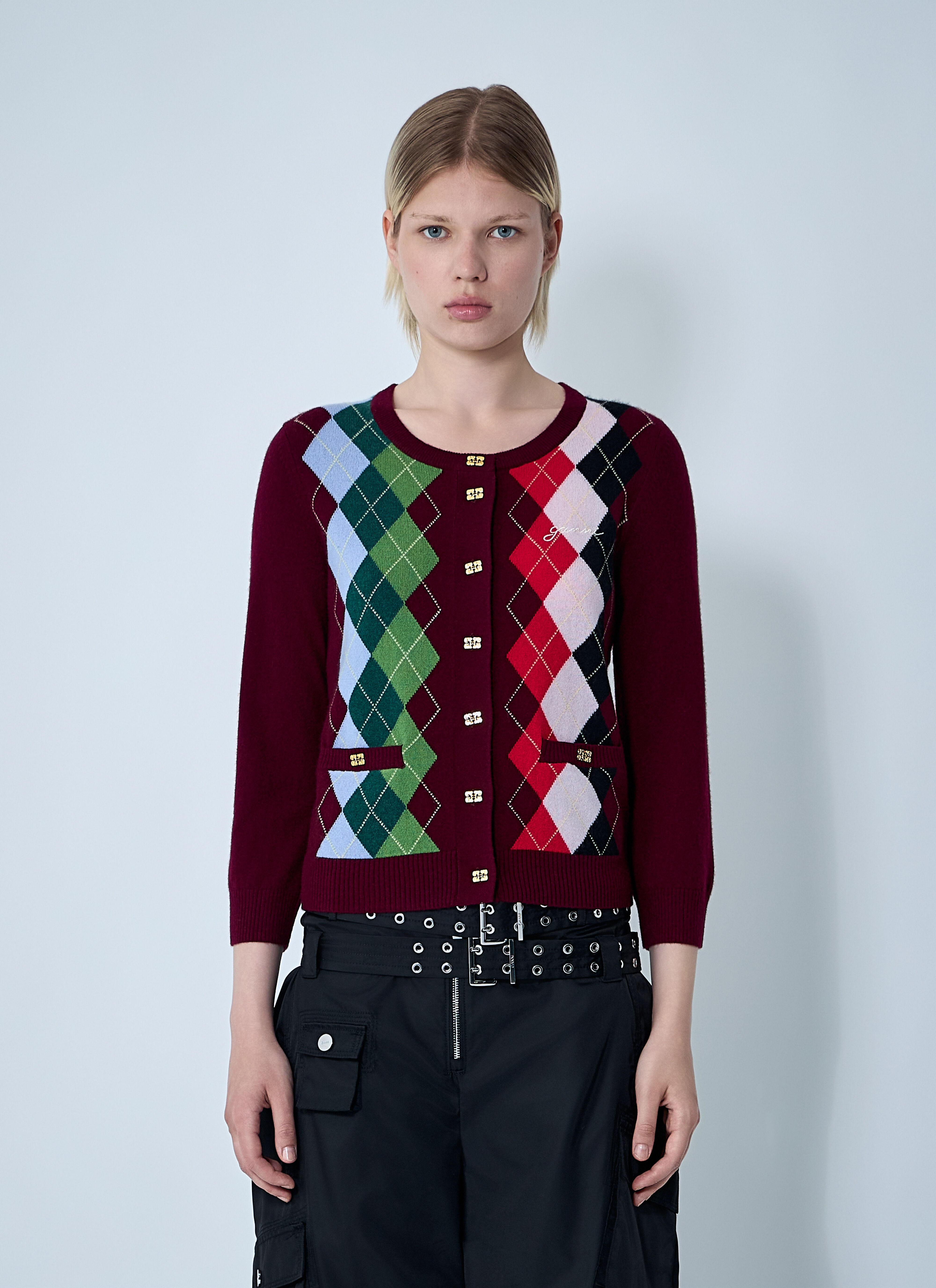 Cashmere-Blend Cardigan - 1