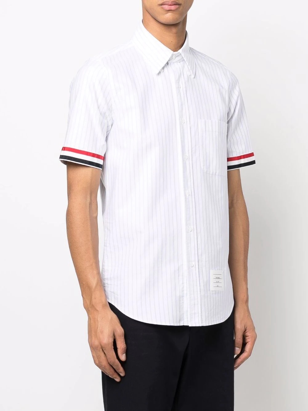 pinstripe short-sleeve shirt - 3