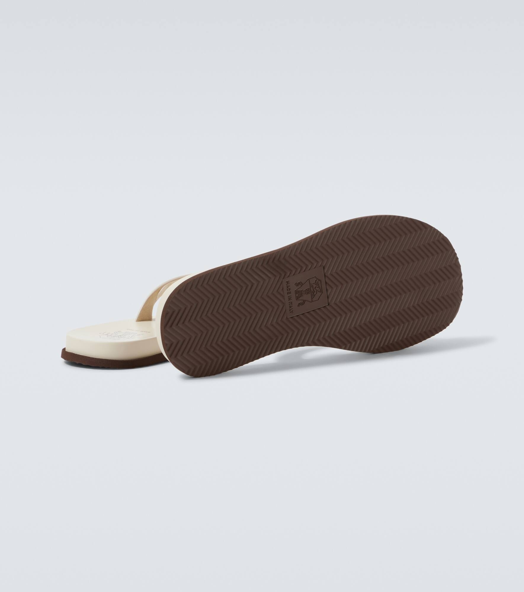 Leather thong sandals - 7