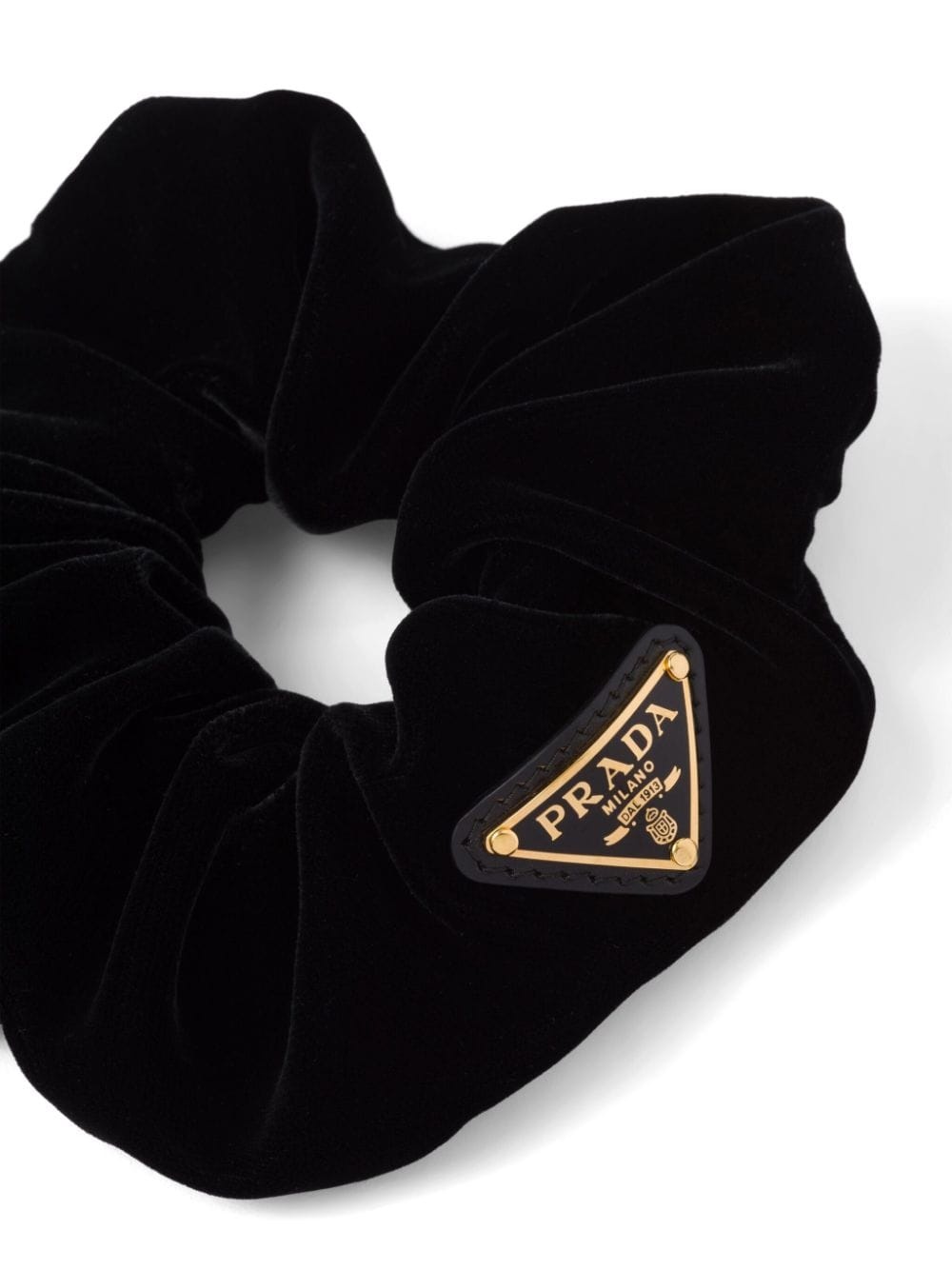 triangle-logo velvet scrunchie - 2