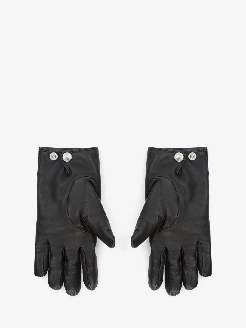 Women's Classic Cropped Gloves in Black - 2