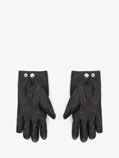 Alexander McQueen Women's Classic Cropped Gloves in Black outlook